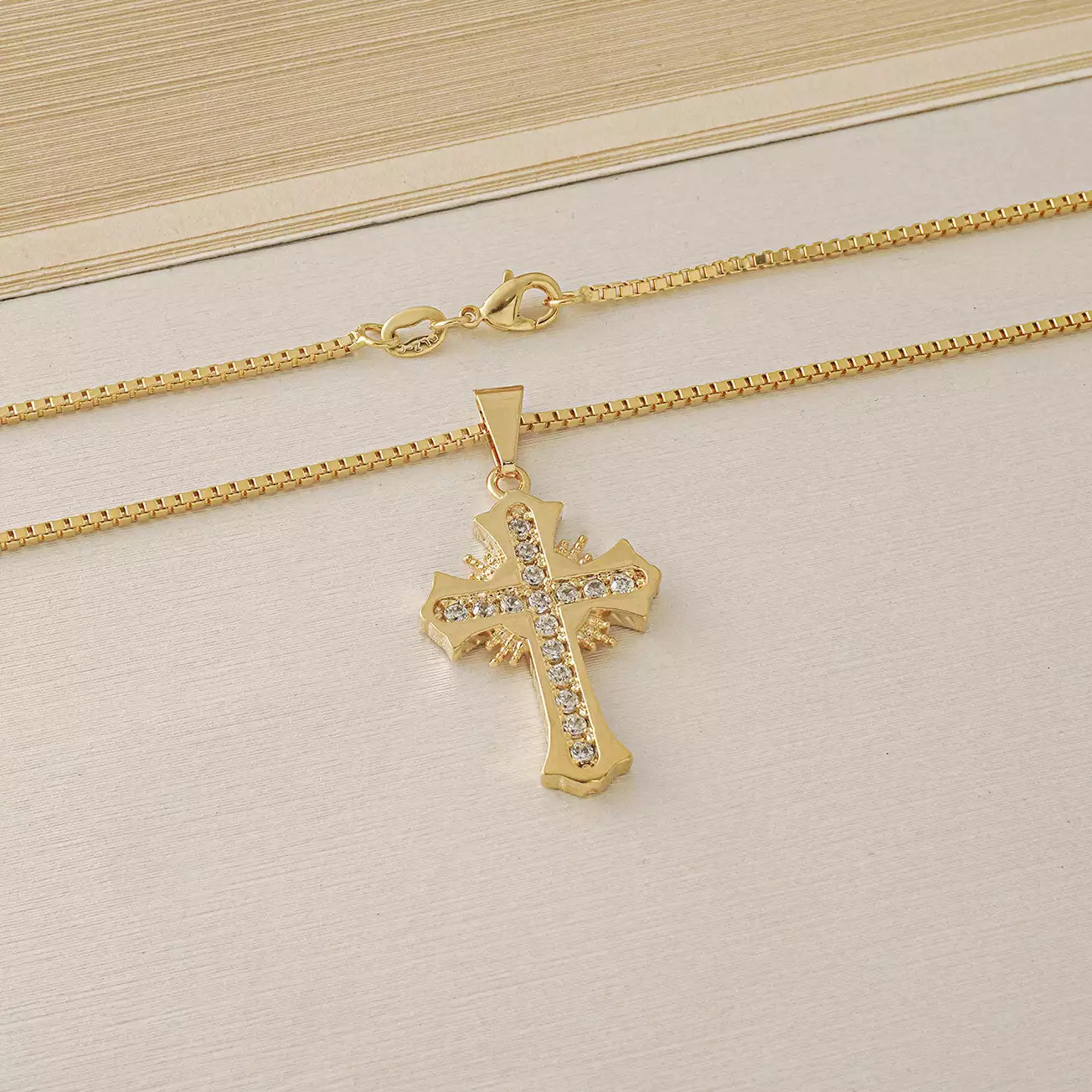 D Cruz Sagrada Circonias Cristal — foto 2