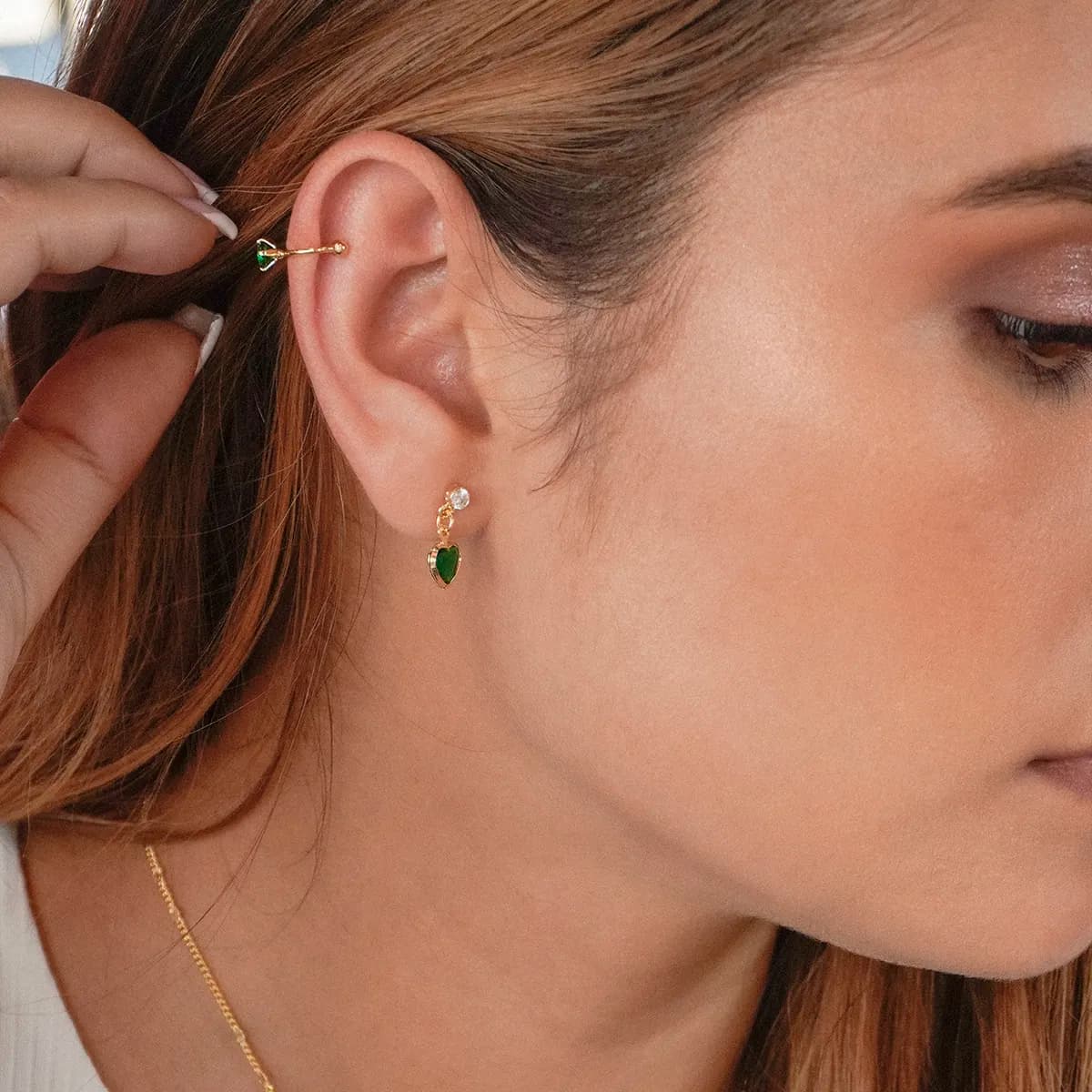 A Pearcing fake 1.4cm VERDE — foto 2
